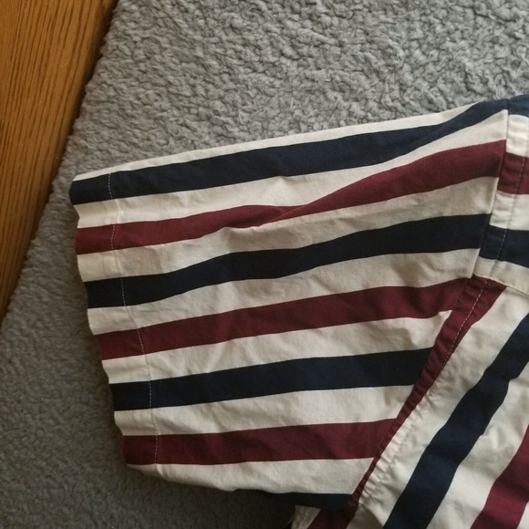 Natural Issue L RW&B Striped Multicolor Button-Down Shirt 52" 31" 10.25" - Picture 12 of 14